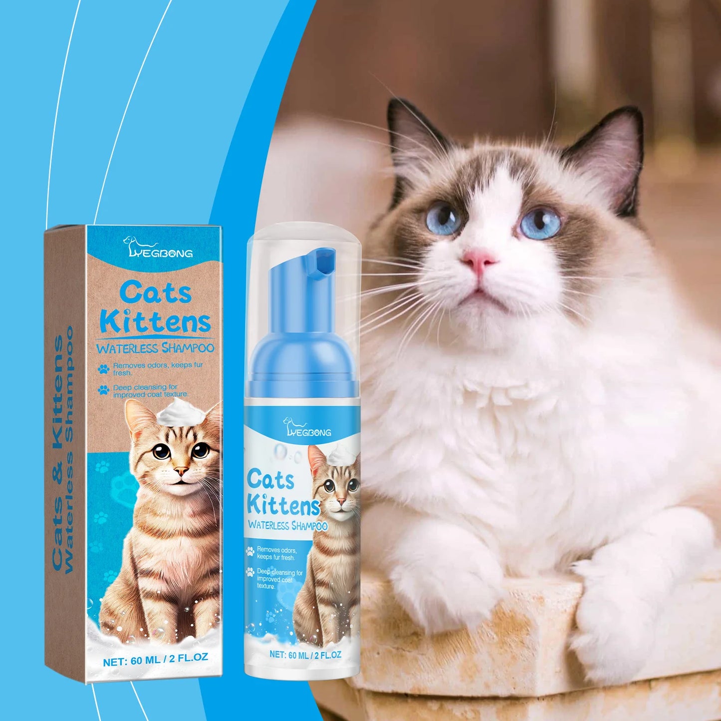 Waterless Dog Shampoo Moisturizing Hair Body Deodorizing Dry Cleaning Body Wash Conditioner Itch Relief Mite Pet No Washing Gel