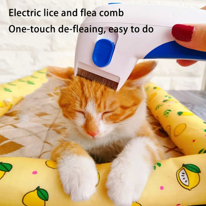 1pcs Cat & Dog lectitc Hlea Comb, hemoves oose Hai fleas,And Eggs:.lectronicice Remover, suitable For Cats, Dogs,And abits. Efec