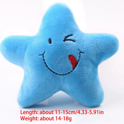 7-piece set of puppy sound toys, loose plush pet chewing, plush fruit snacks and vegetable puppy toys, suitable for cute play