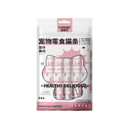 Pet Snacks Cat Strips Young Cat Wet Food Pack Nutrition Chicken Cod Salmon Formula Mixed Flavor Cat Liquid Snacks