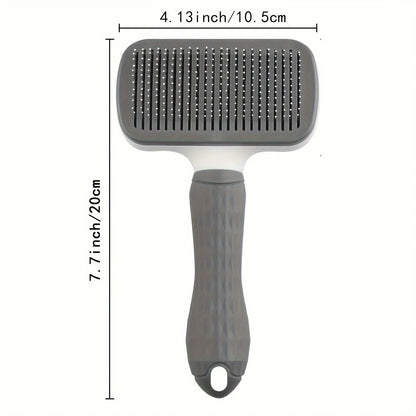 Easy-Clean Pet Grooming Brush Gentle Deshedding Massage Comb with One-Click Hair Removal Dog Grooming for Dogs & Cats Easy-Clean