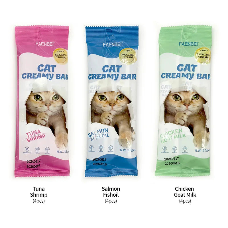 factory direct sales pet snacks cat food wet food cat creamy bar cat treats snacks strips