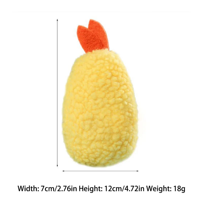 7-piece set of puppy sound toys, loose plush pet chewing, plush fruit snacks and vegetable puppy toys, suitable for cute play
