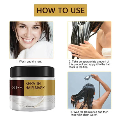 Hair Membrane Natural Repair Hair Mask Prevent Dryness Split Ends Repair Damage Frizz Tangles Soft Smooth Hair Care Products